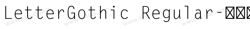 LetterGothic Regular字体转换